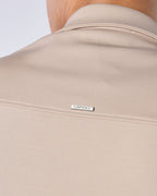 Atelier Signature Regular Fit Zipped Overshirt - Taupe