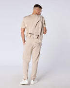 Atelier Signature Regular Fit Zipped Overshirt - Taupe