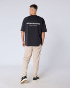 Restricted Access Autograph Signature Oversized T Shirt - Black