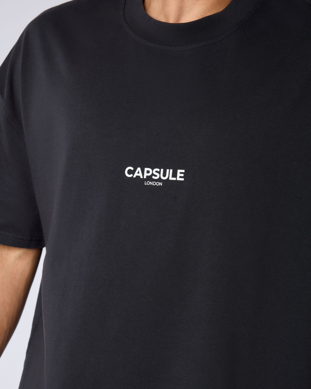 Restricted Access Autograph Signature Oversized T Shirt - Black