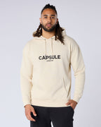 3D Emblem Relaxed Fit Hoodie - Oat