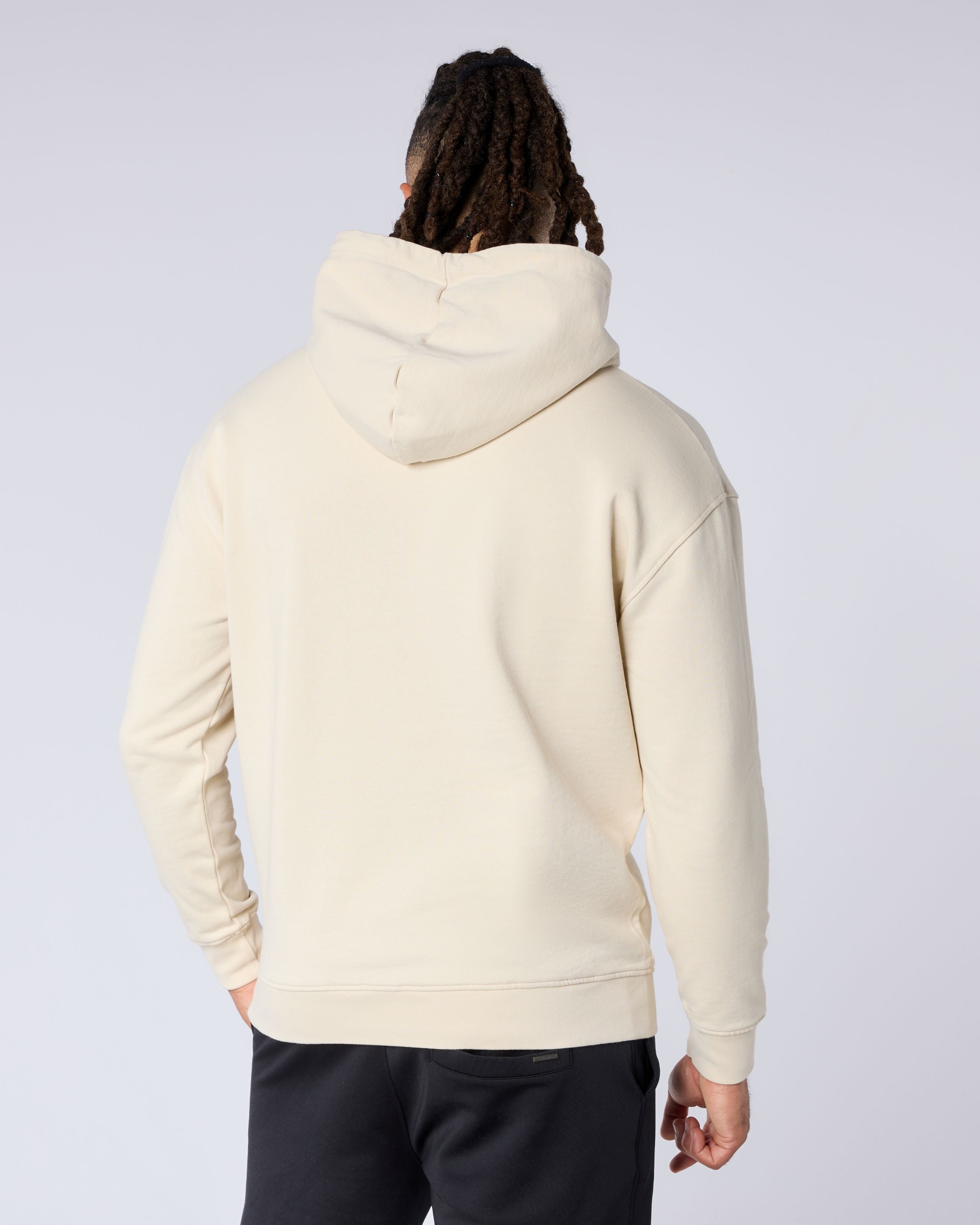 3D Emblem Relaxed Fit Hoodie - Oat