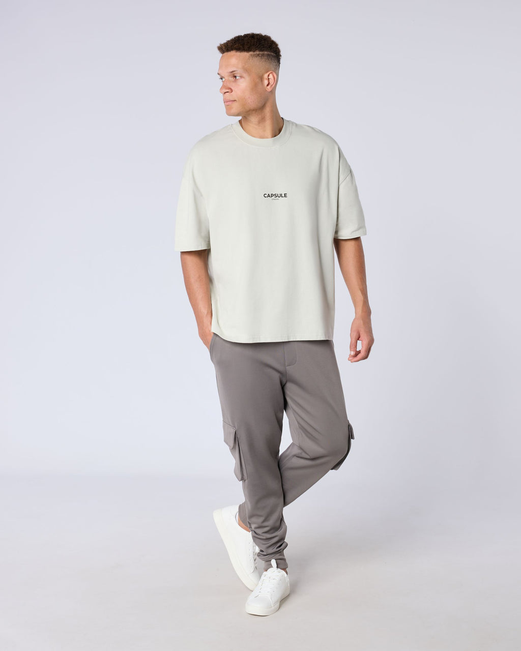 Restricted Access Autograph Signature Oversized T Shirt - Stone