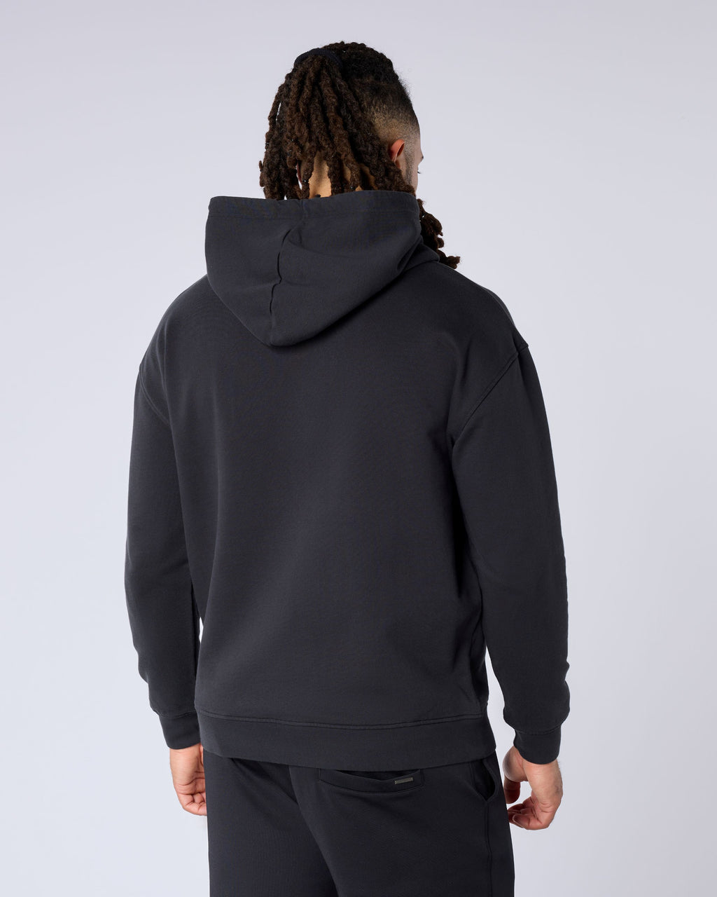 3D Emblem Relaxed Fit Hoodie - Black