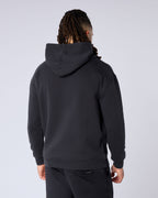 3D Emblem Relaxed Fit Hoodie - Black