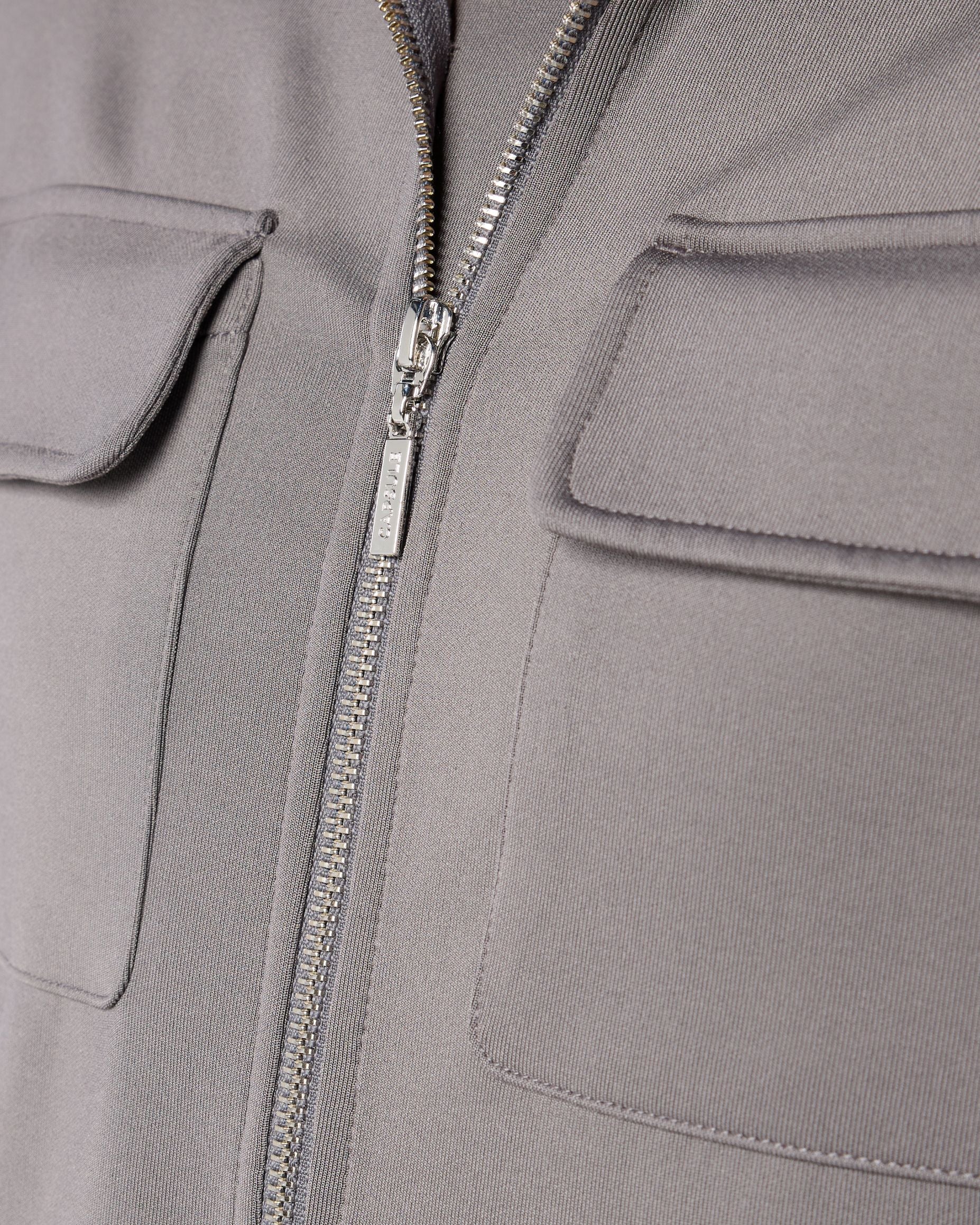 Arlo Zipped Regular Fit Overshirt - Charcoal