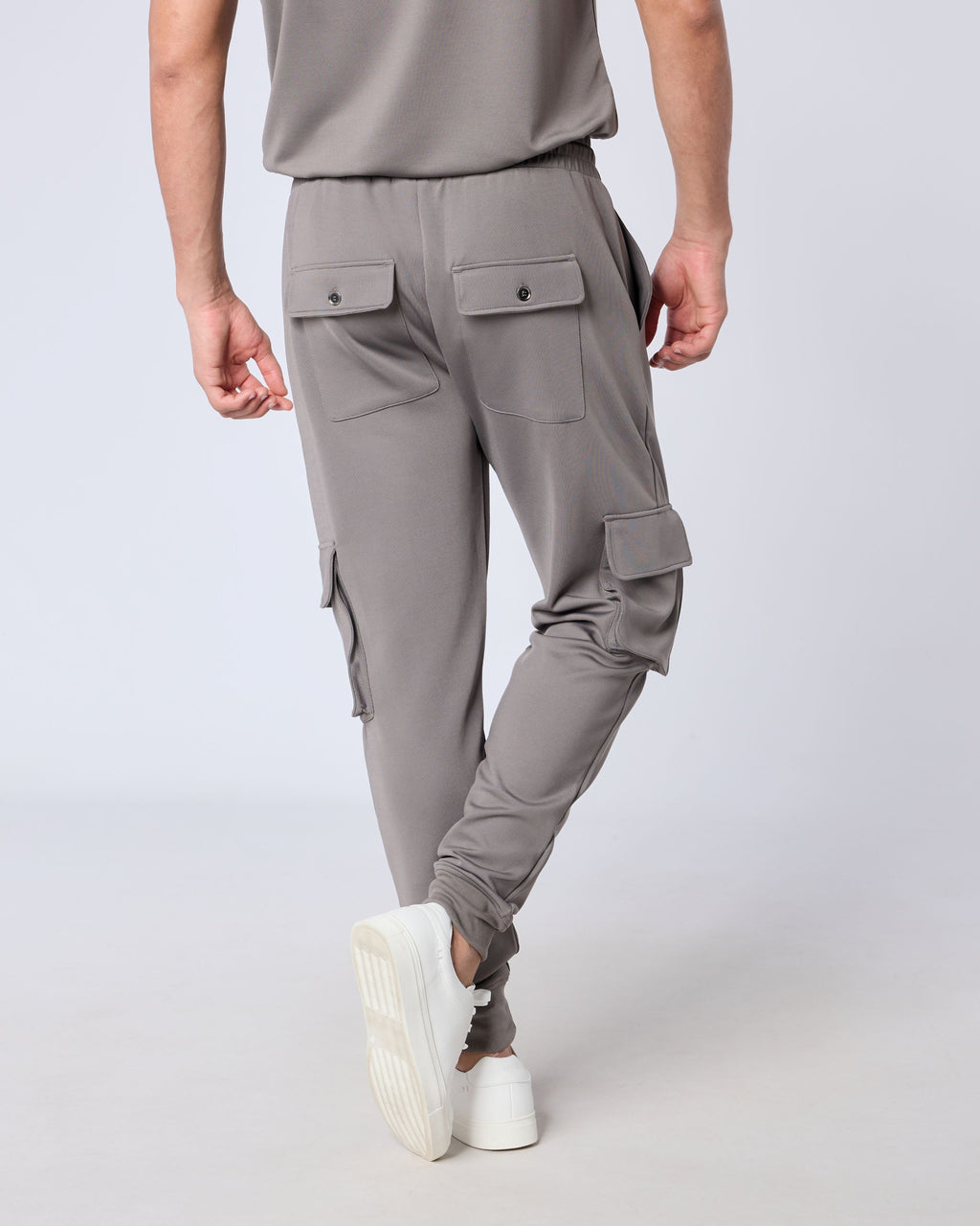 Arlo Regular Fit Cuffed Cargo Trouser - Charcoal