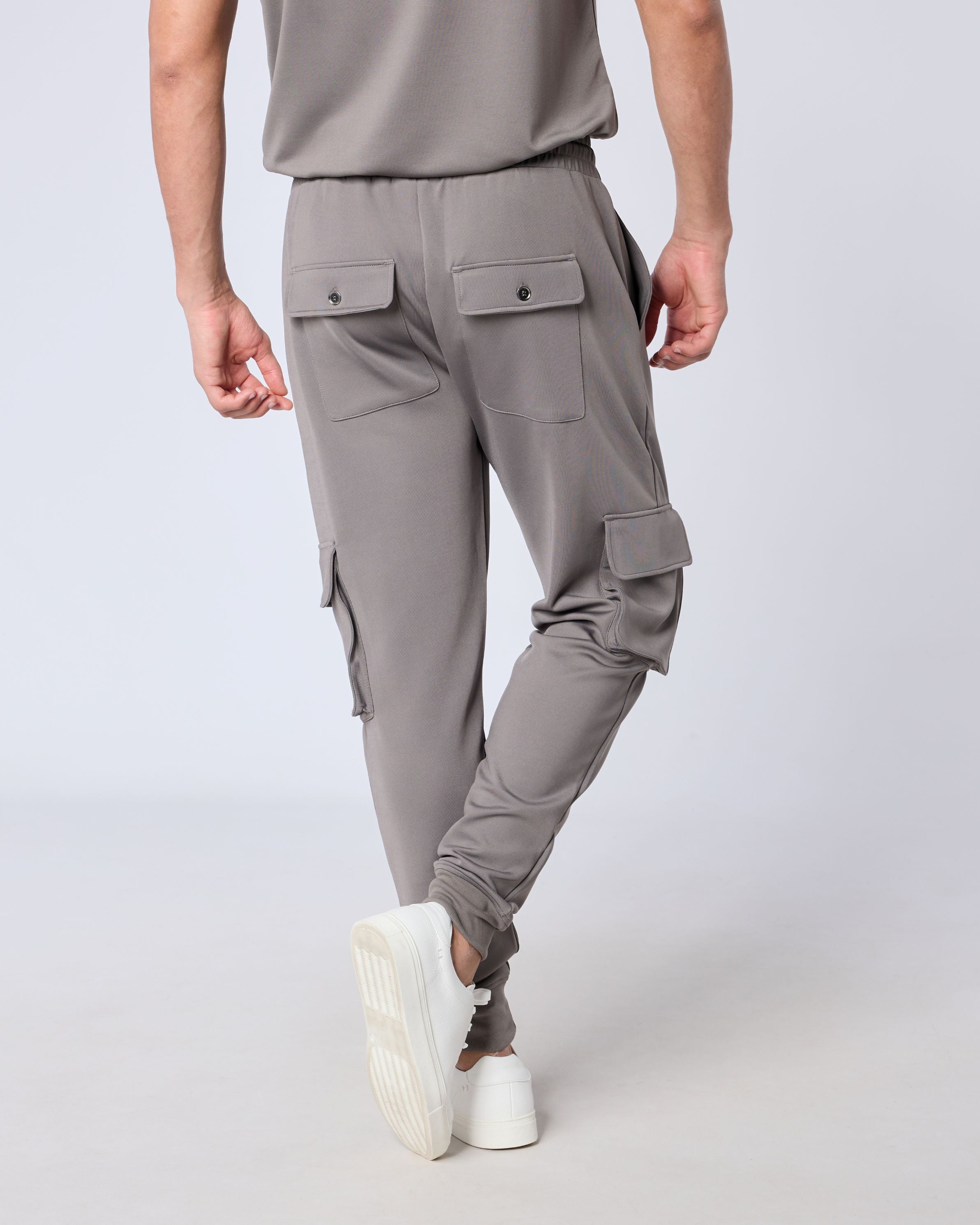 Arlo Regular Fit Cuffed Cargo Trouser - Charcoal