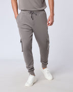 Arlo Regular Fit Cuffed Cargo Trouser - Charcoal