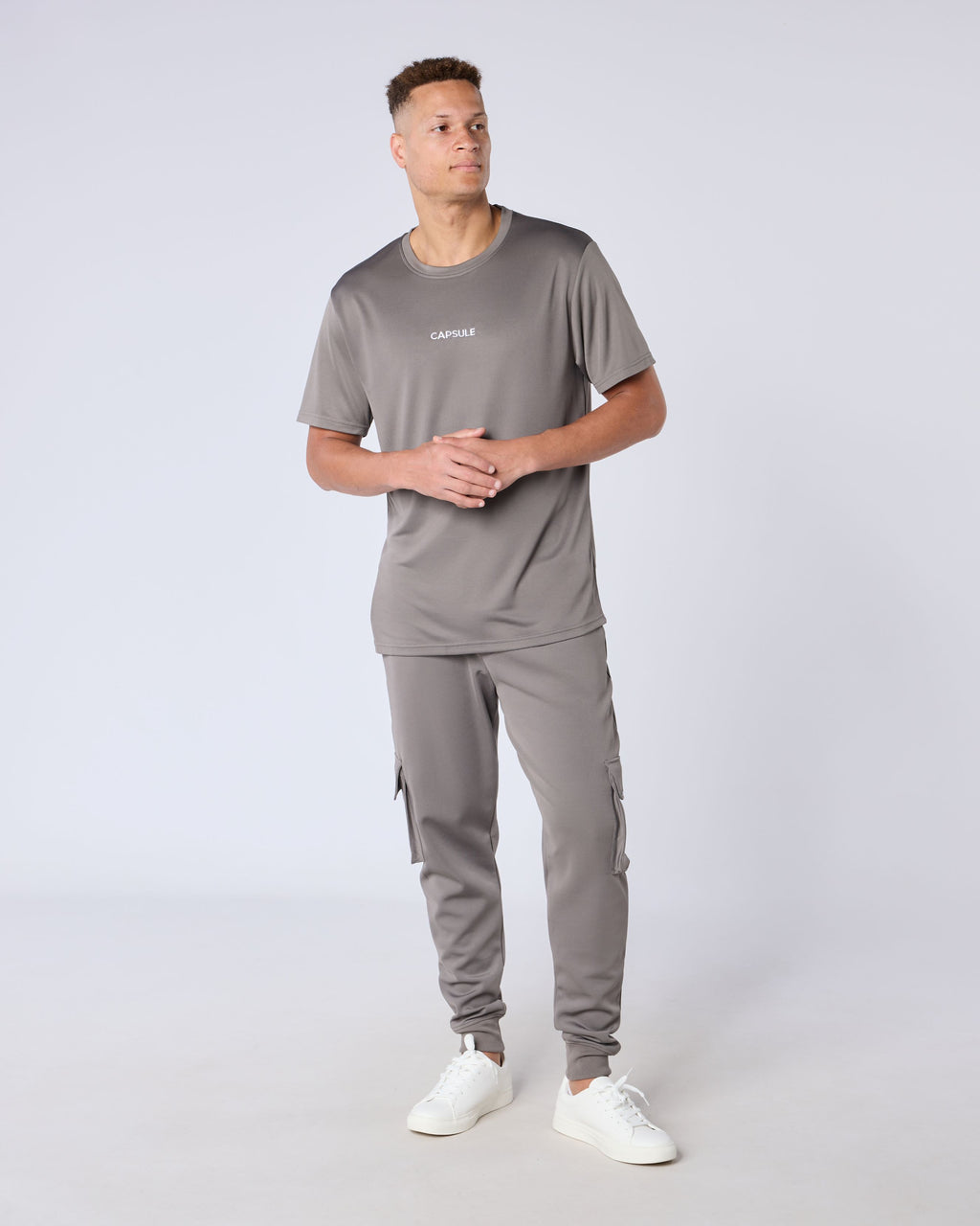 Arlo Regular Fit T-Shirt - Charcoal/White