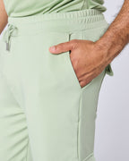 Celadon Regular Fit Cuffed Cargo Trouser - Green