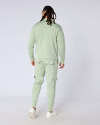 Celadon Zipped Regular Fit Overshirt - Green