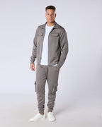 Arlo Zipped Regular Fit Overshirt - Charcoal