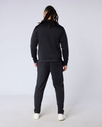 Obsidian Signature Regular Fit Zipped Overshirt - Black