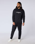 3D Emblem Relaxed Fit Hoodie - Black