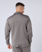 Arlo Zipped Regular Fit Overshirt - Charcoal